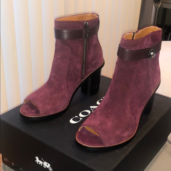 Coach high heel boots with open toe - Picture 1 of 5